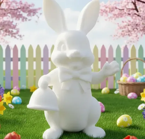 Figura De Conejo Con Campana - Foto 2