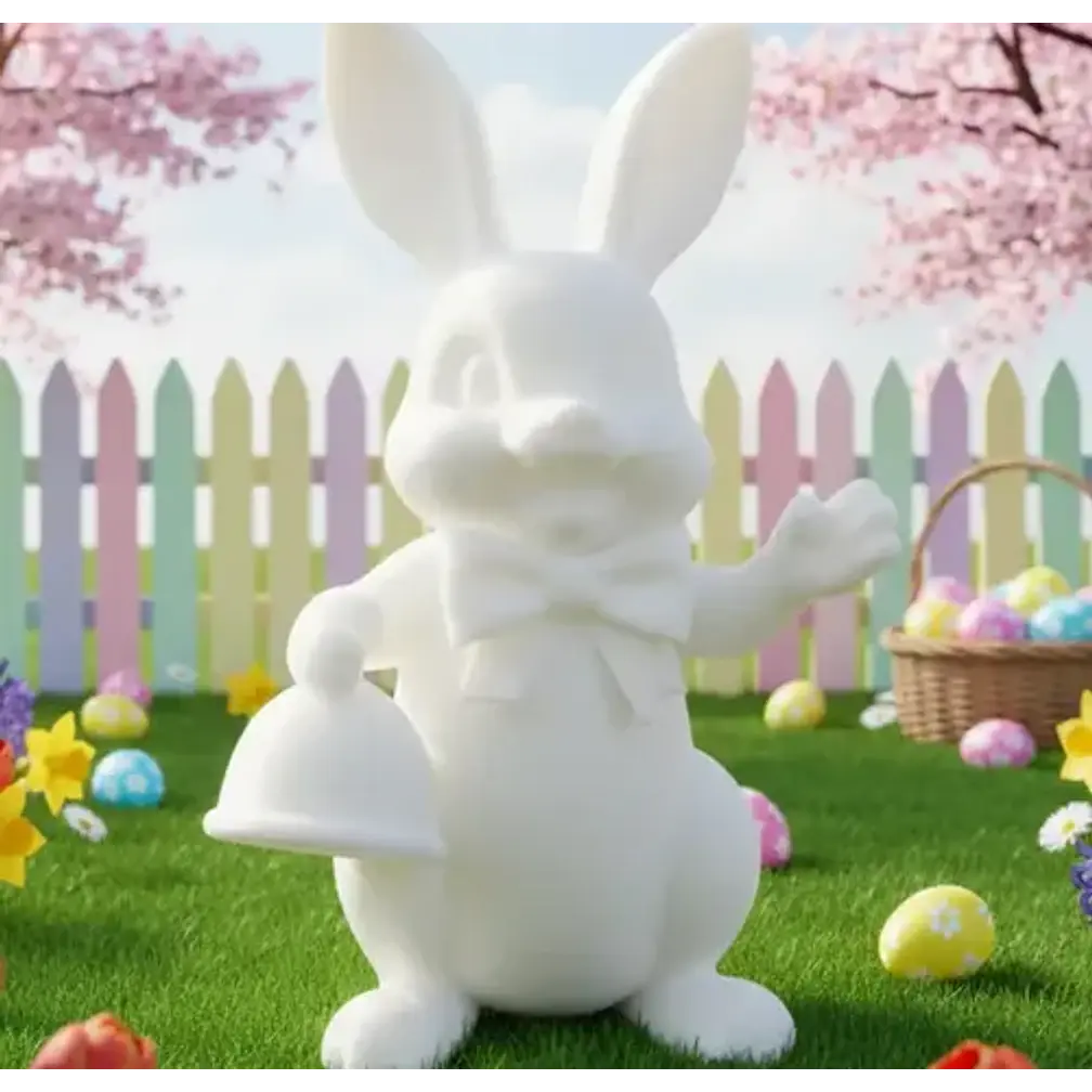 Figura De Conejo Con Campana 2