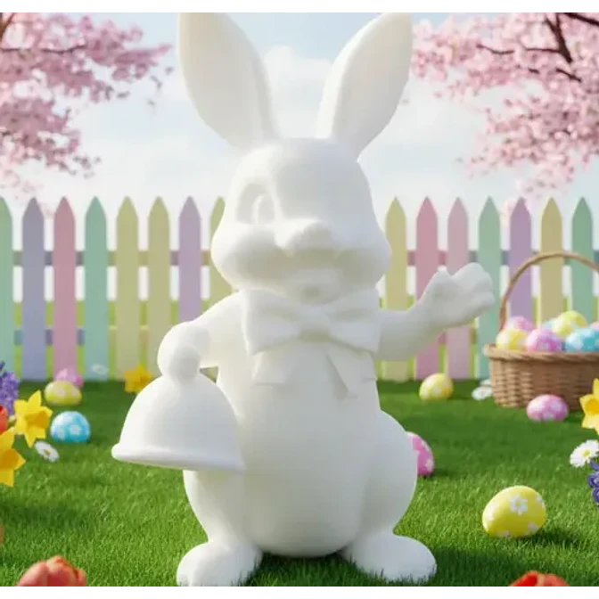 Figura De Conejo Con Campana 2