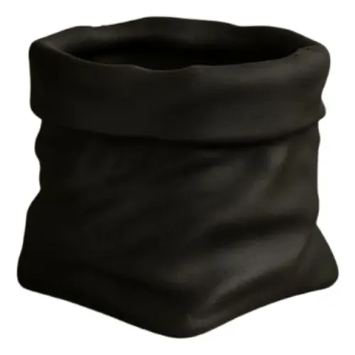 Maceta Forma De Bolsa Negra
