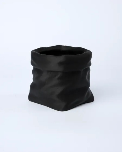 Maceta Forma De Bolsa Negra - Foto 2