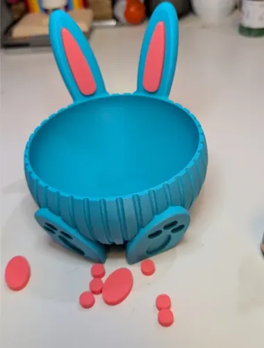 Bowl En Forma De Conejo De Pascua
