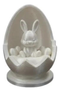 Figura Decorativa De Conejo De Pascua En Huevo - Foto 3