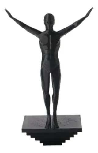 Escultura Negra- Atleta Abstracto