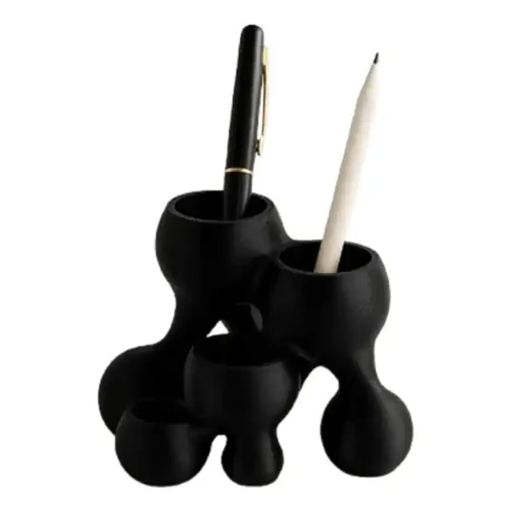 Portalápices Minimalista Negro De Escritorio 1