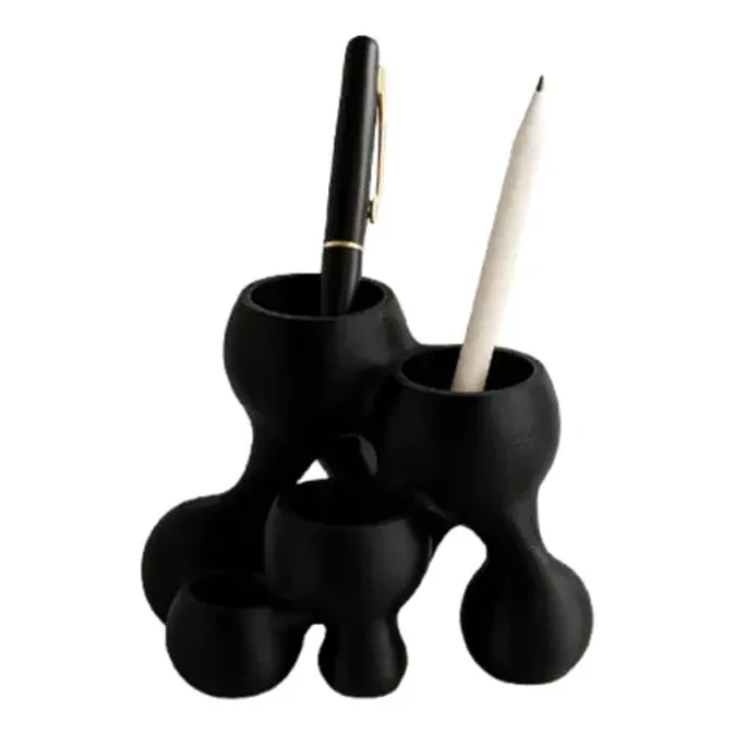 Portalápices Minimalista Negro De Escritorio 1