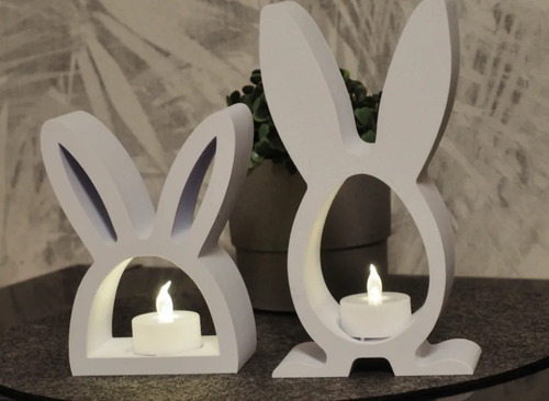 Pack De 2 Portavelas Led- Conejo De Pascua - Foto 2