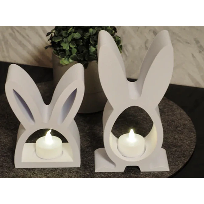 Pack De 2 Portavelas Led- Conejo De Pascua 3
