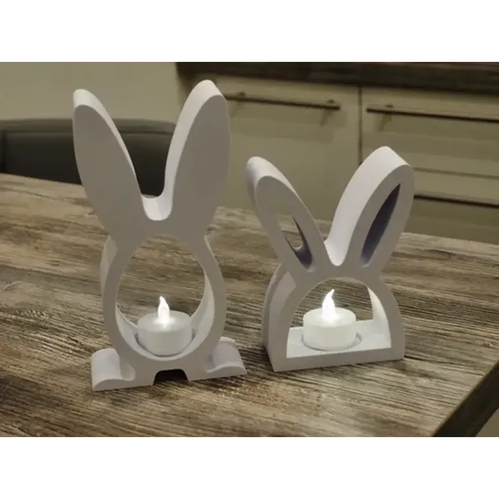 Pack De 2 Portavelas Led- Conejo De Pascua 4