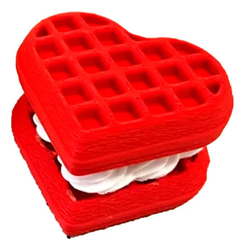 Figura Clicker De Waffle En Forma De Corazón