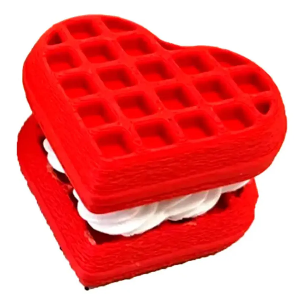 Figura Clicker De Waffle En Forma De Corazón 1