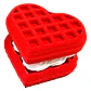 Figura Clicker De Waffle En Forma De Corazón - Miniatura 1