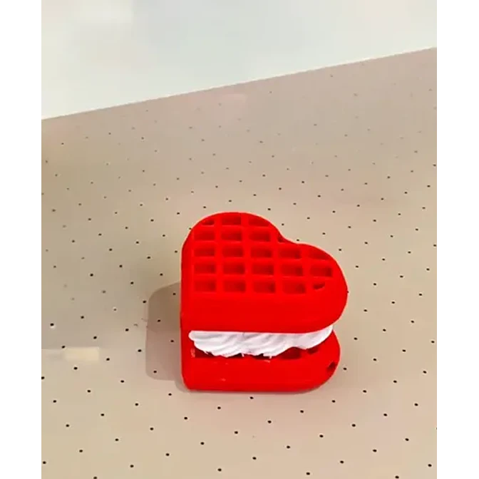Figura Clicker De Waffle En Forma De Corazón 2