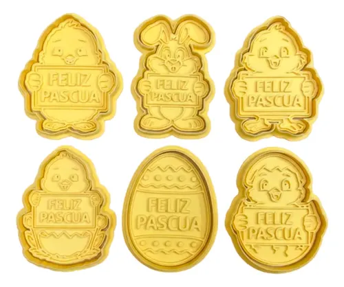Cortadores De Galletas - Feliz Pascua (pack 6 Un)