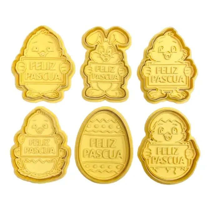 Cortadores De Galletas - Feliz Pascua (pack 6 Un) 1