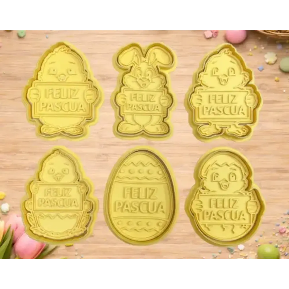 Cortadores De Galletas - Feliz Pascua (pack 6 Un) 3