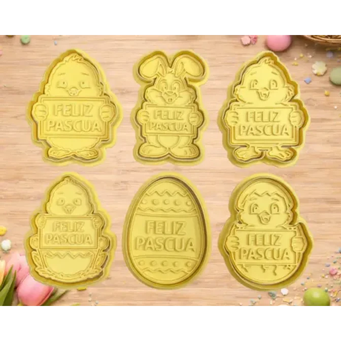 Cortadores De Galletas - Feliz Pascua (pack 6 Un) 3