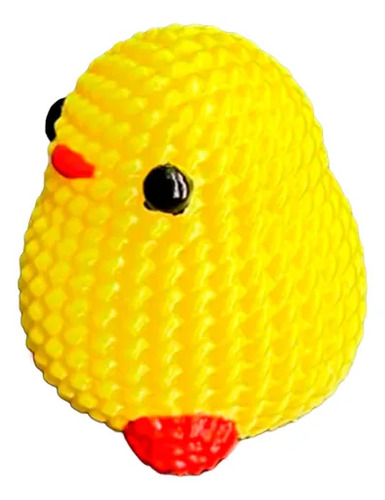 Figura Pollito Adorable Estilo Tejido