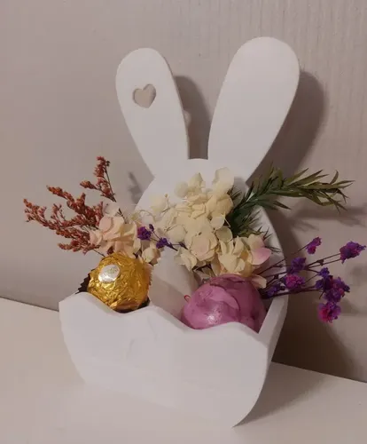 Decoración - Cesta De Conejito De Pascua - Foto 3