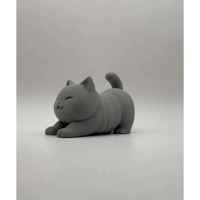 Mini Escultura Decorativa- Gato Estirándose 3