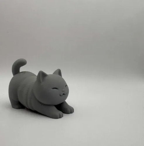 Mini Escultura Decorativa- Gato Estirándose - Foto 4