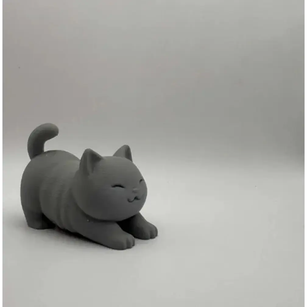 Mini Escultura Decorativa- Gato Estirándose 4