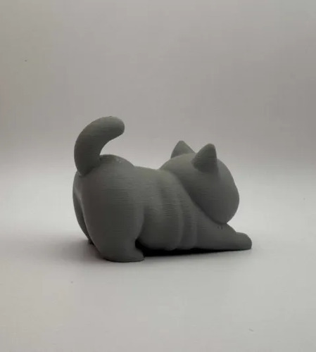 Mini Escultura Decorativa- Gato Estirándose - Foto 5