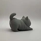 Mini Escultura Decorativa- Gato Estirándose - Miniatura 5