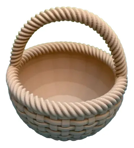 Cesta De Pascua Pequeña Tejida