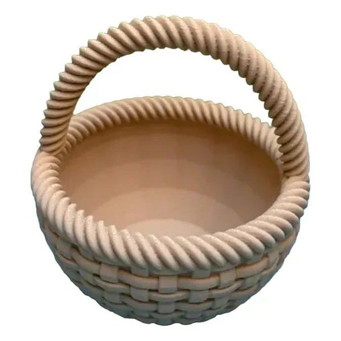 Cesta De Pascua Pequeña Tejida 1