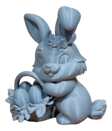 Figura Conejo De Pascua Con Cesta