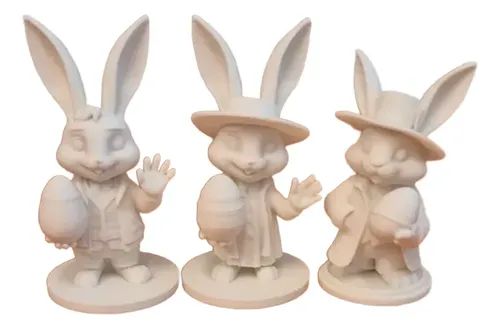 Figuras Conejitos Elegantes De Pascua