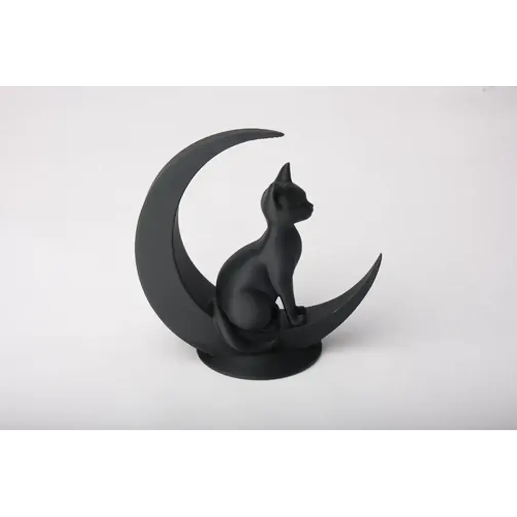Escultura Gato Sentado En La Luna 1