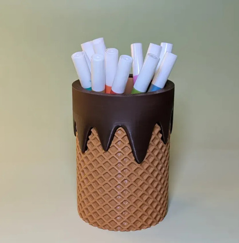 Organizador De Escritorio - Cono De Helado Chocolate - Foto 3