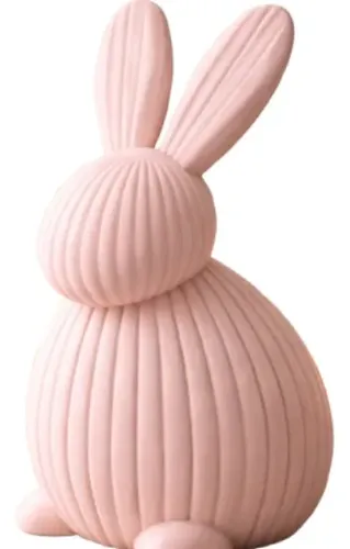 Figura Decorativa De Conejito Acanalado