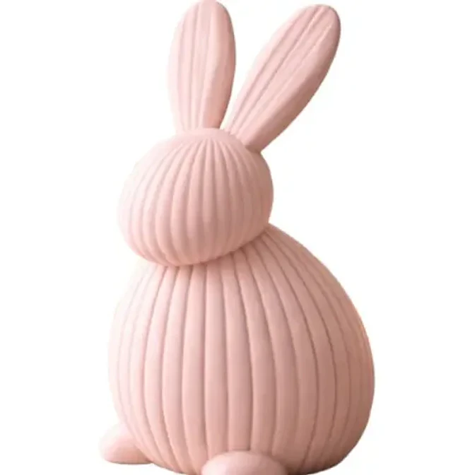 Figura Decorativa De Conejito Acanalado 1