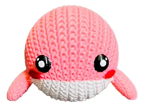 Figura Ballena Adorable Estilo Tejido