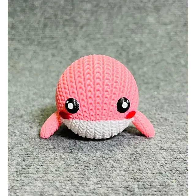Figura Ballena Adorable Estilo Tejido