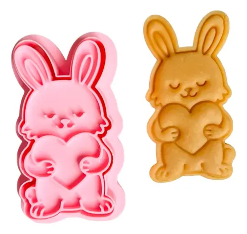 Cortador De Galletas De Conejo Con Corazón