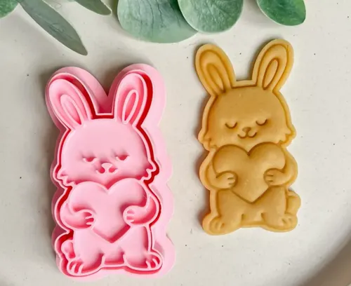 Cortador De Galletas De Conejo Con Corazón - Foto 3