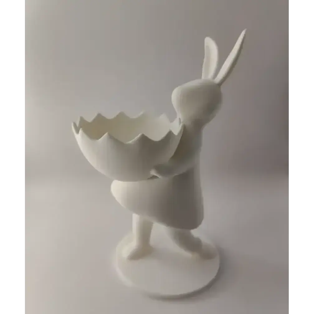 Figura Conejo De Pascua Con Tazón Para Huevos 2