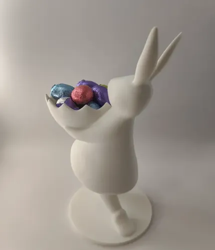 Figura Conejo De Pascua Con Tazón Para Huevos - Foto 4