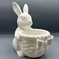 Figura Decorativa  Conejito De Pascua Con Cesta Con Lazo - Miniatura 4