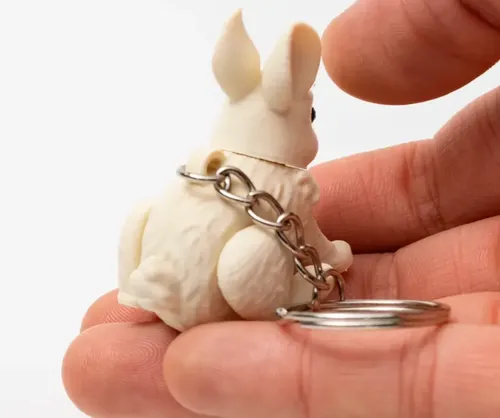 Figura Decorativa Llavero Conejo Pequeño De Pascua - Foto 3
