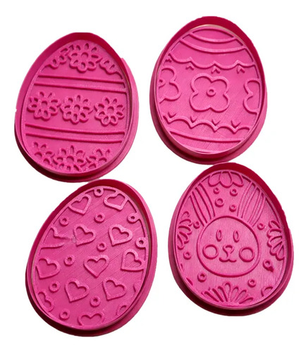 Cortadores De Galletas De Huevos De Pascua (pack 4 Un)