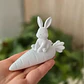 Escultura- Conejo De Pascua Tierno Sobre Zanahoria - Miniatura 5