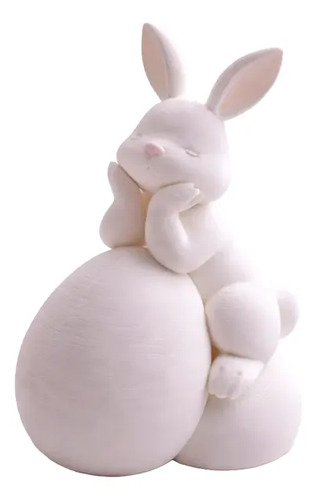 Figura Decorativa De Conejito En Huevo
