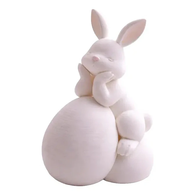 Figura Decorativa De Conejito En Huevo 1
