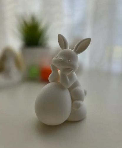 Figura Decorativa De Conejito En Huevo - Foto 2