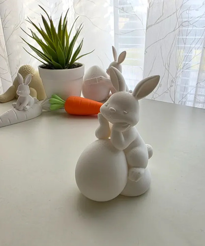 Figura Decorativa De Conejito En Huevo - Foto 3